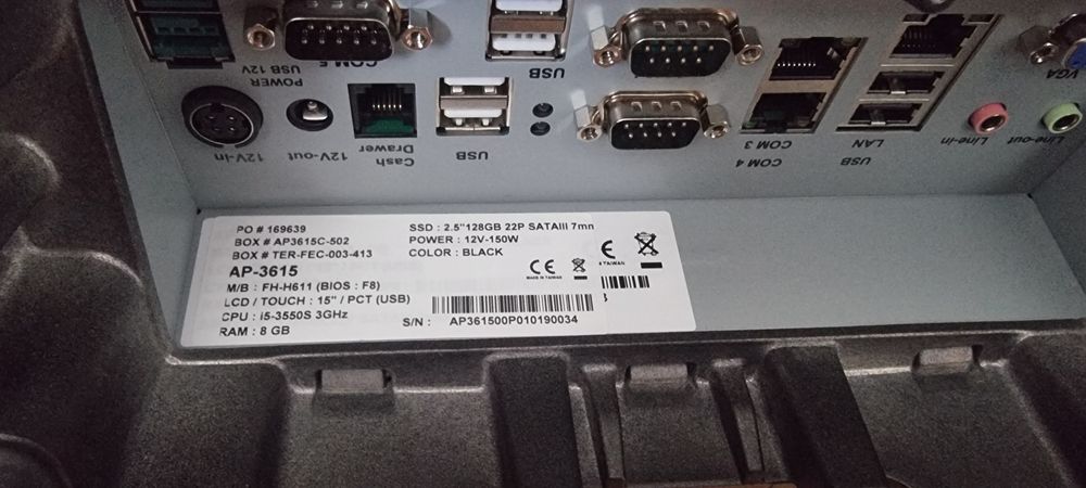 Terminal dotykowy POS FEC AP-3615 i5/8gb/128g