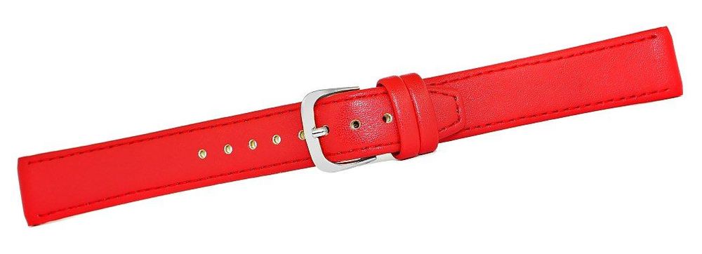 pasek do zegarka classic - skóra 18 mm 4999-18xxl-4s czerwony
