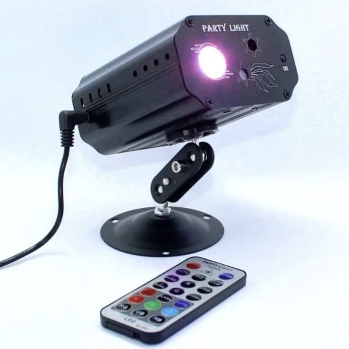 Стробоскоп PARTY LIGHT лазерне шоу, пульт управління, 8 режимів світін