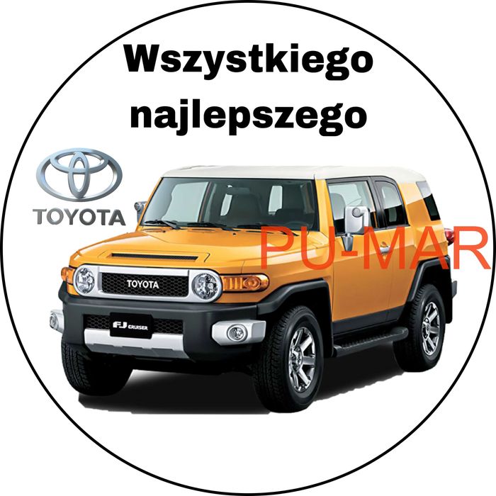 Opłatek na tort Urodziny Samochód Toyota