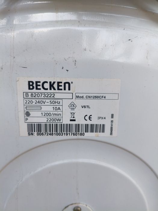 Máquina Lavar roupa BECKEN para peças