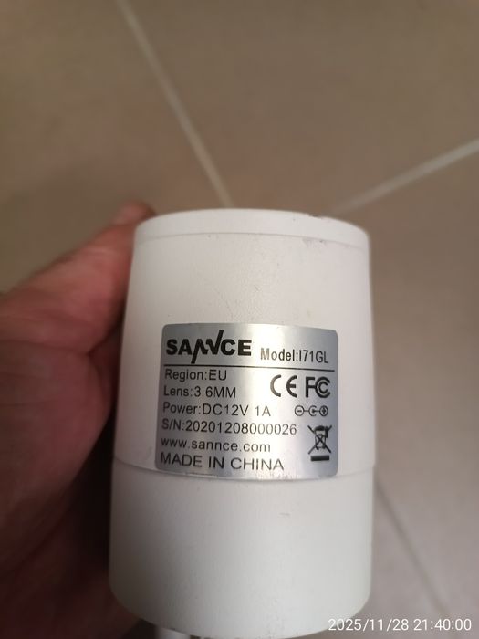 Kamery przemysłowe Sannce Wi-Fi,LAN 2 sztuki