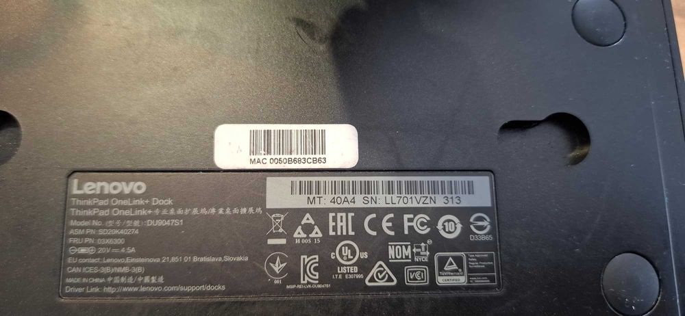 Stacja dokująca Lenovo Onelink+  DU9047S1  sprawna