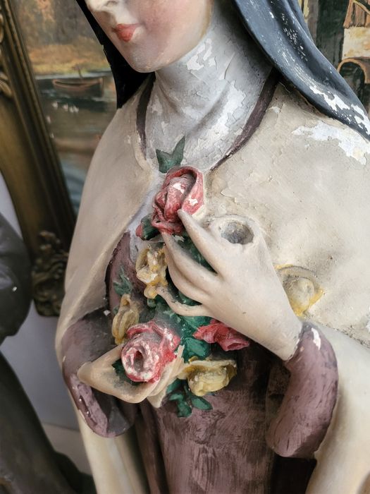 Stara figura 84 cm Święta Teresa od Dzieciątka Jezus