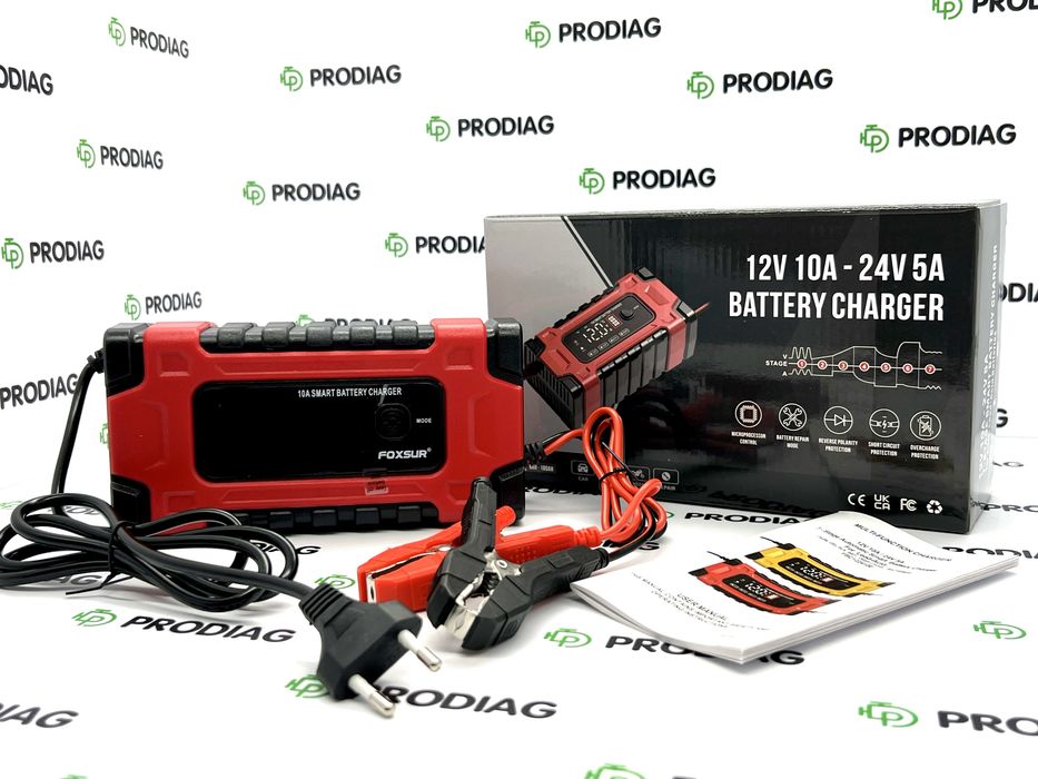 FOXSUR (12V/10A-24V/5A) FBC122410E - імпульсний зарядний пристрій
