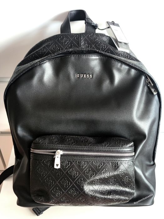 GUESS plecak unisex skóra naturalna ORYGINALNY nowy czarny