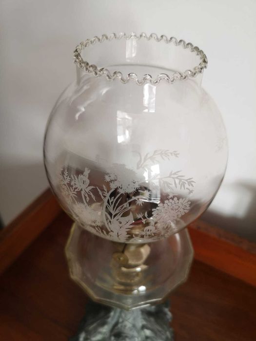 Secesyjna Lamka lampa naftowa Brunner Wien Gebruder secesja