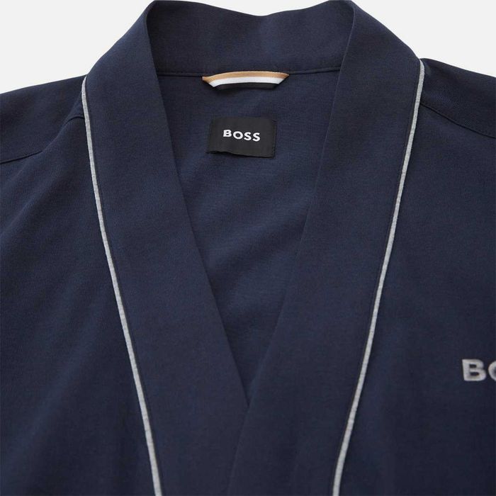 HUGO BOSS luksusowy męski szlafrok Kimono NAVY BLU