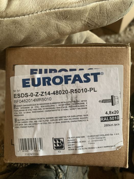 Eurofast Wkręt samowiercący ESSVE EPDM 4,8x20 mm