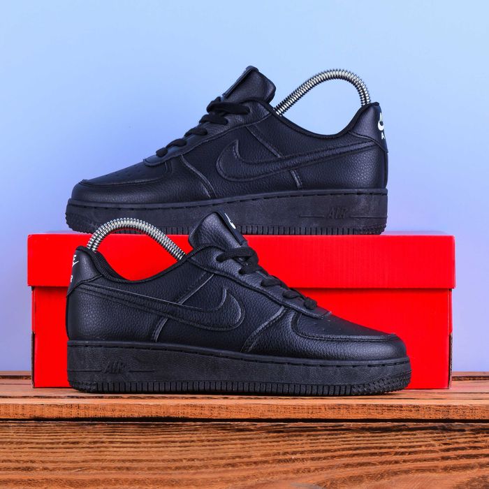 (2240) Акція! Кросівки Nike Air Force повністю чорні (36-41) найк найки