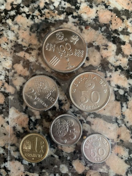 Coleção de pesetas - Espanha 1982
