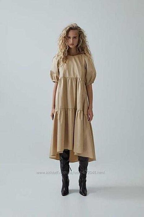 Zara поплінове плаття
