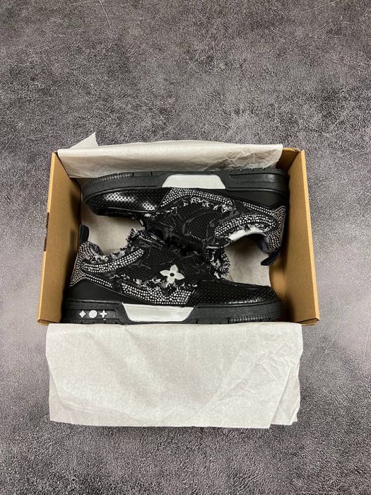 SWAROVSKI‼️Кросівки  Louis Vuitton x Swarovski Skate Sneaker Black,луі