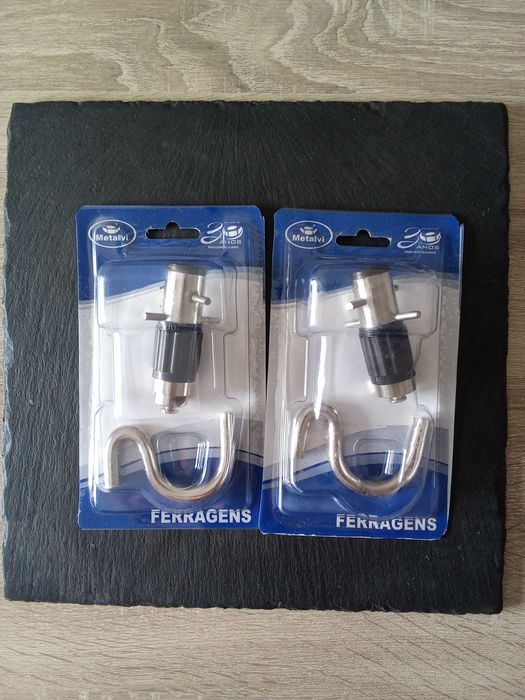 Armador embutido niquelada para cama rede