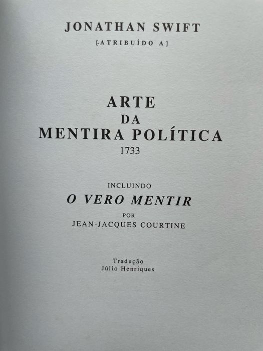 Jonathan Swift - Arte da Mentira Política