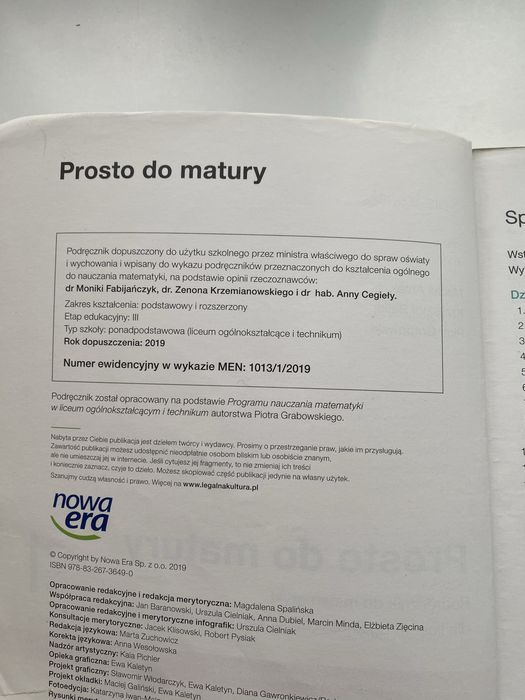 Prosto do matury 1 poziom rozszerzony