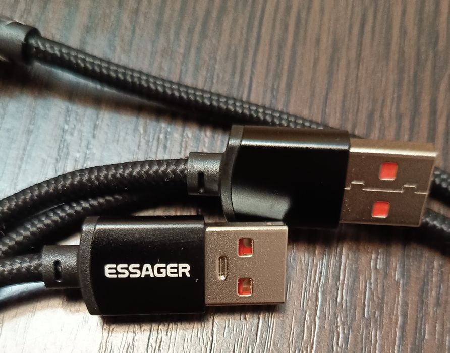 Кабель  USB-A - Type-C  7А на 100w с дисплеем  Essager