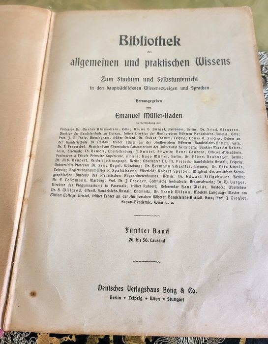 Książka z 1905 r Encyklopedia Wiedzy  Ogólnej  i Praktycznej