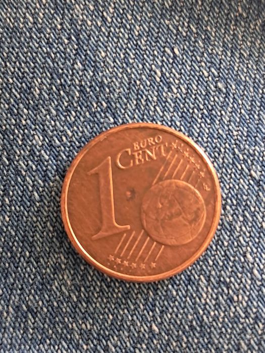 Moeda 1 centimo carvalho