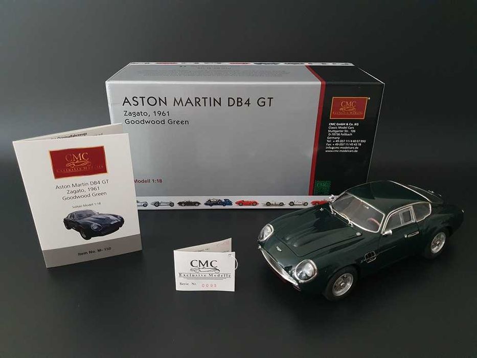 1/18 CMC Aston Martin DB4 GT Zagato (goodwood green) 1961: 55 000