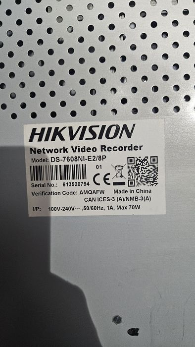 Hikvision DS-7608NI-E2/8P + HDD 2TB WD Red
