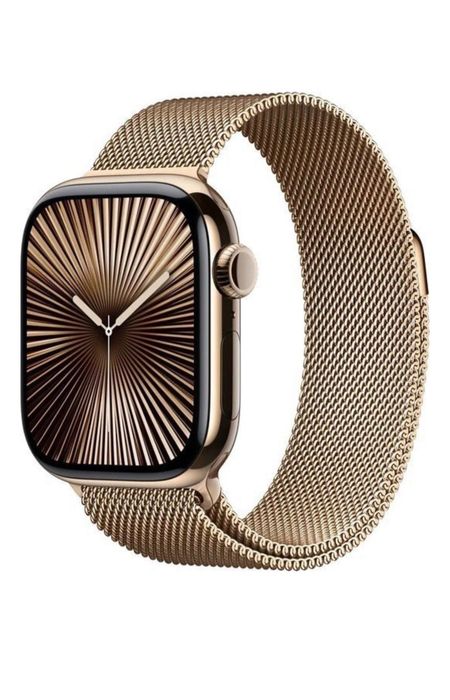 Apple Watch 10 GPS + Cellular 46mm Gold Titanium Milanese Loop
