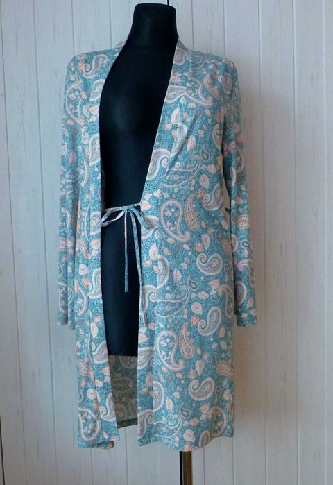Tu clothing elegancki szlafrok podomka wzór paisley S