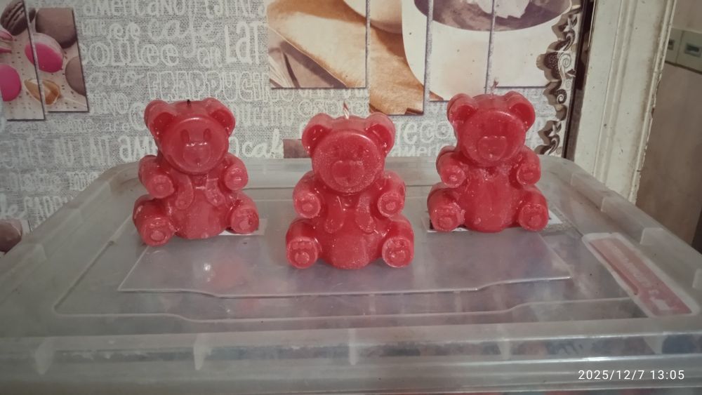 Свечки Мишка восковые