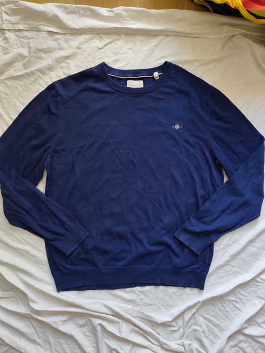 Sweter długi rękaw kardigan crewneck Gant męski XL