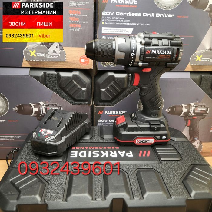 Бесщёт. шуруповерт/дрель 20В из ГЕРМАНИИ Parkside Perf PABSP 20 C4