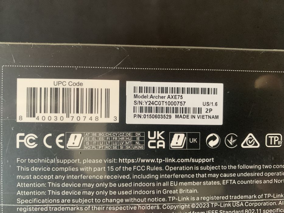 Маршрутизатор з США Tp-Link Archer AXE75 (AXE5400) роутер