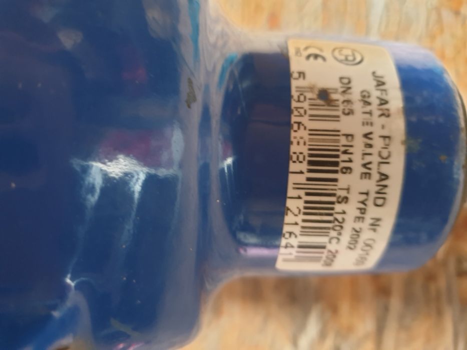 Nowa zasuwa wodna Jafar DN 65