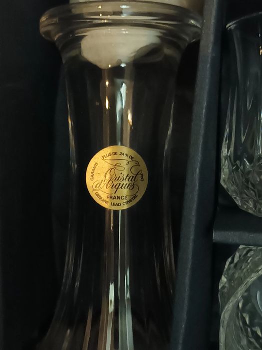 Conjunto Cristal D'Arques garrafa + 6copos