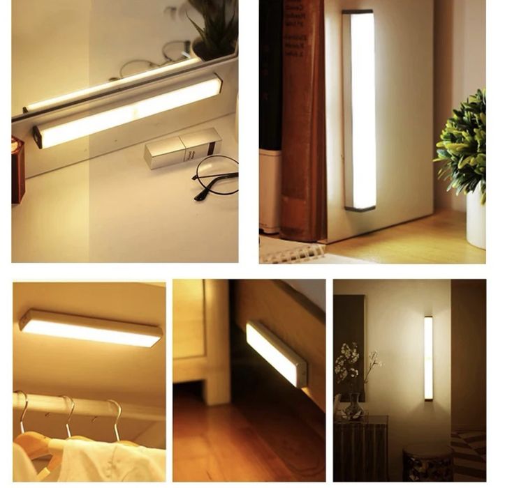 Luz led com sensor de movimento sem fio 50cm425700324415252486