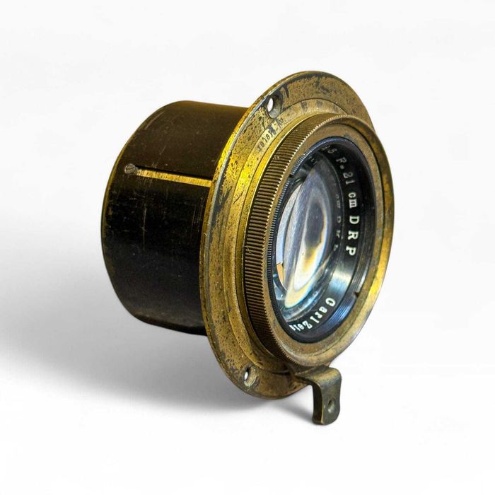 Lente Vintage Carl Zeiss Jena DRP Tessar 21cm f/6.3 em Latão