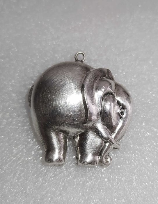 Pendente  prata, elefante Indiano.