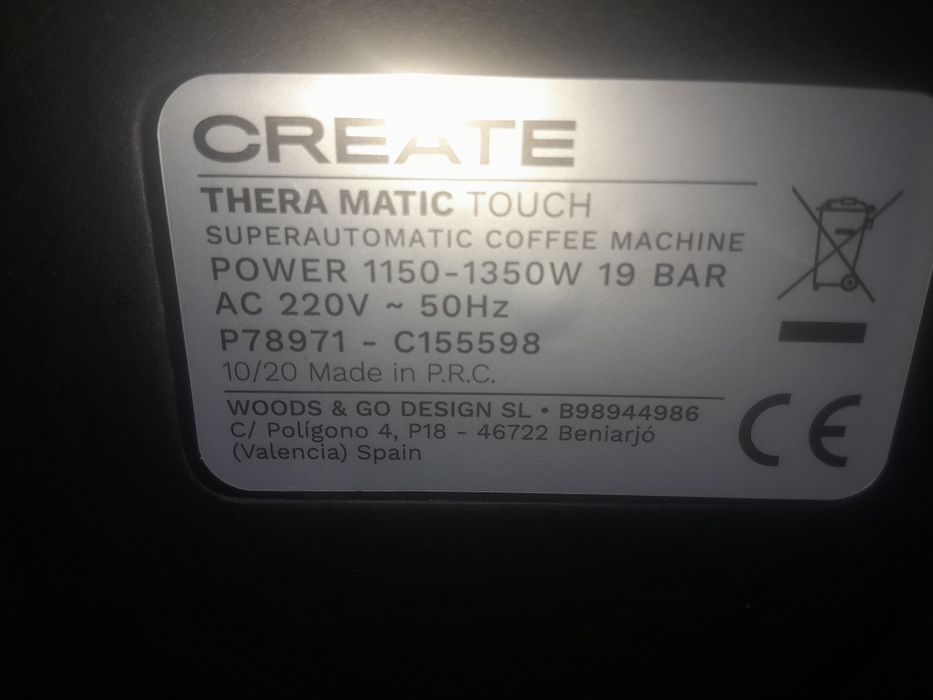 Maq. Cafe  create  one touch 50€