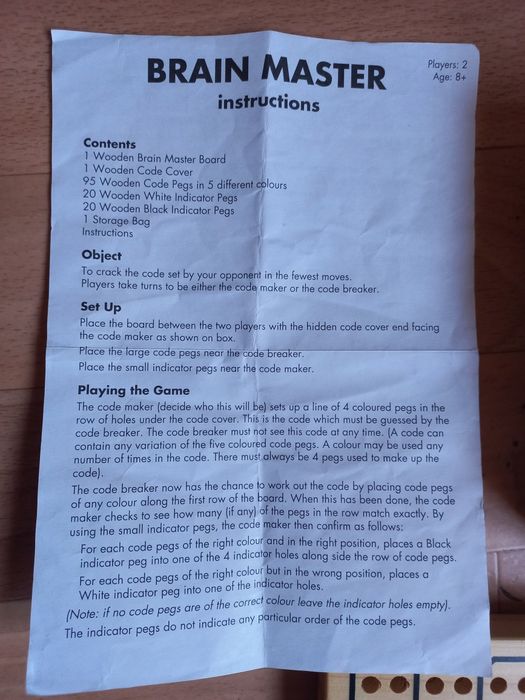 Гра Brain Master, Секретний код, Secret Code