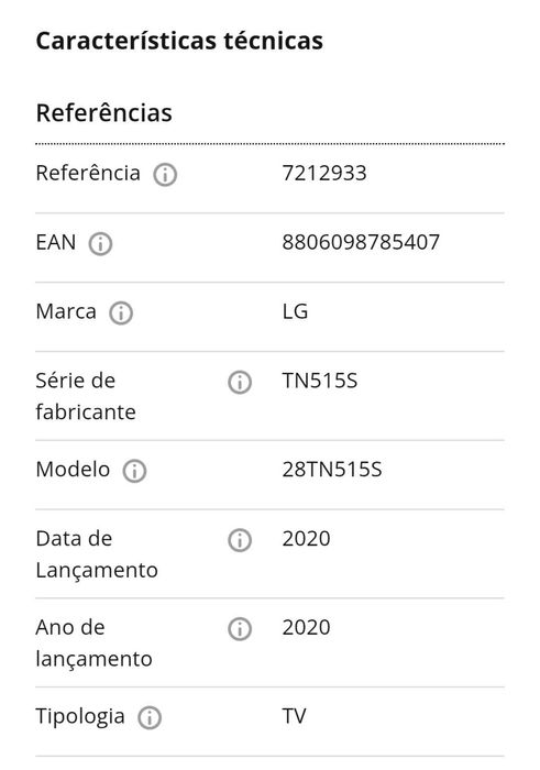 Televisão LG SMART TV