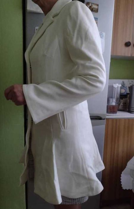 (38/M) ASOS/ Biały płaszcz do ślubu, płaszcz z Londynu, NOWY