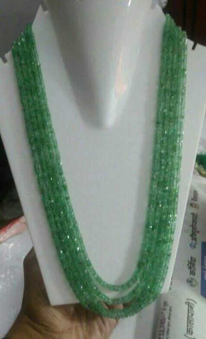 Szmaragdowy Kolia Naszyjnik Korale Certyfikat