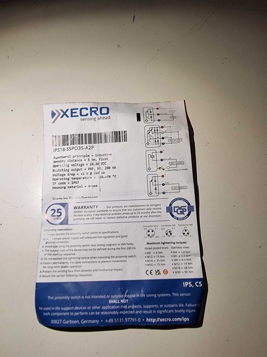 Sensor de Proximidade Indutivo