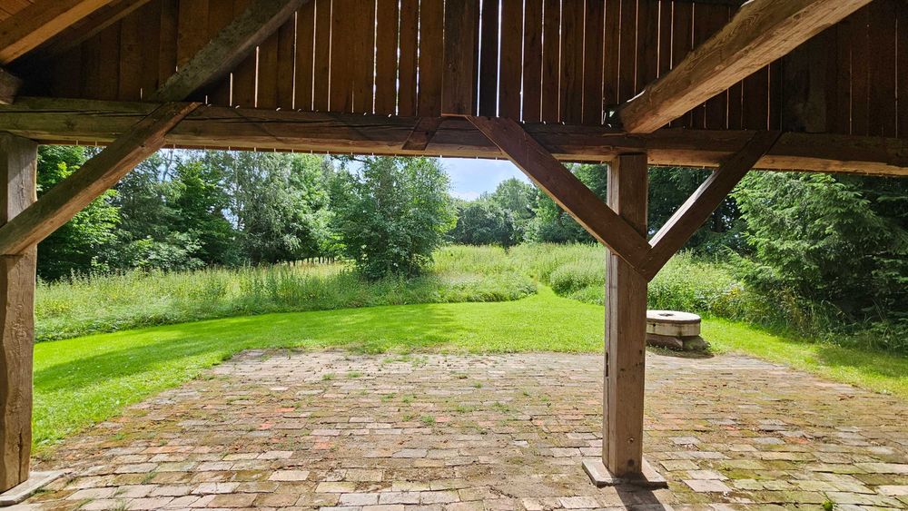 Działka 2000 m2 z budynkiem gospodarczym, gmina Lelkowo, pow. braniewski