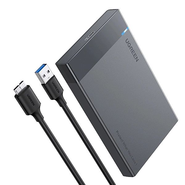 Ugreen adapter obudowa kieszeń na dysk SATA 2.5'' USB 3.0 czarny (US22