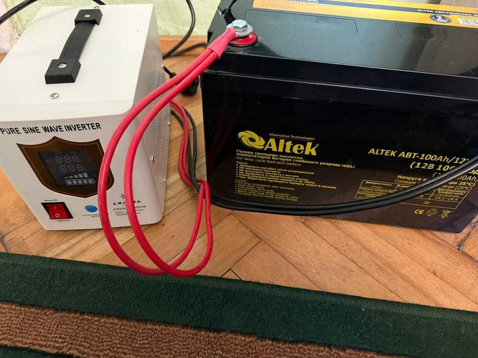 кмп. інвертор  AXEN.IA-800 + акумулятор ALTEK ABT-100-12-GEL