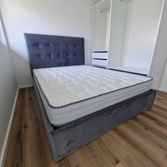 Camas de Casal Estofadas de Luxo 199€ Disp. em Várias Cores! 190x140m!