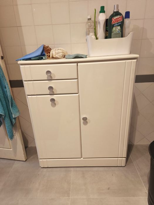 Móvel WC branco lacado