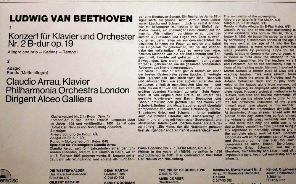 Beethoven. II konc.fort. Claudio Arrau.