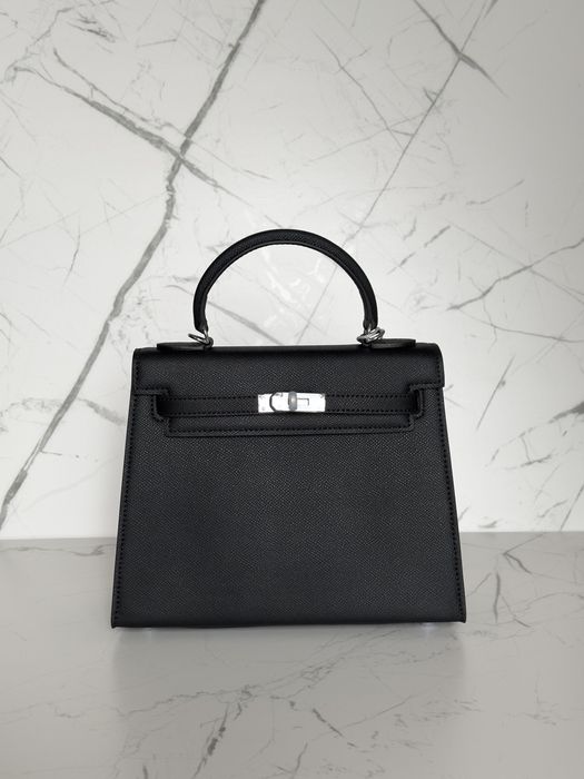 Сумка Hermes Kelly 25 см чорна натуральна шкіра epsom, Ермес Келлі, Эрмес Келли натуральная кожа, повний комплект