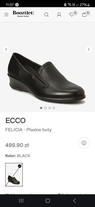 Mokasyny skórzane Ecco roz 38